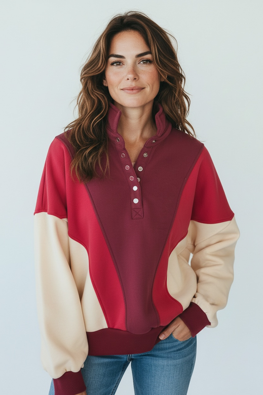Emma Oversized Colorblock Sweatshirt