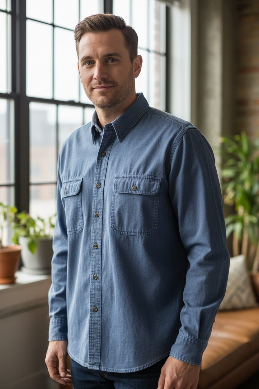 Men's Twill Long Sleeve Shirt