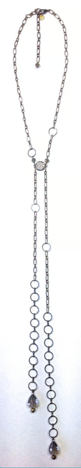 NECKLACE LARIAT STYLE DOUBLE CHAIN