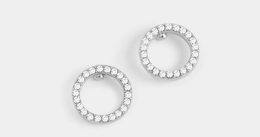 Bejeweled Ring Stud Earring