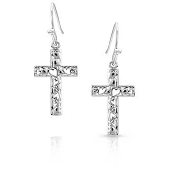 Heartfelt Faith Cross Earrings