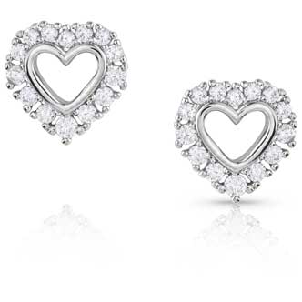 Icy Heart Crystal Earrings